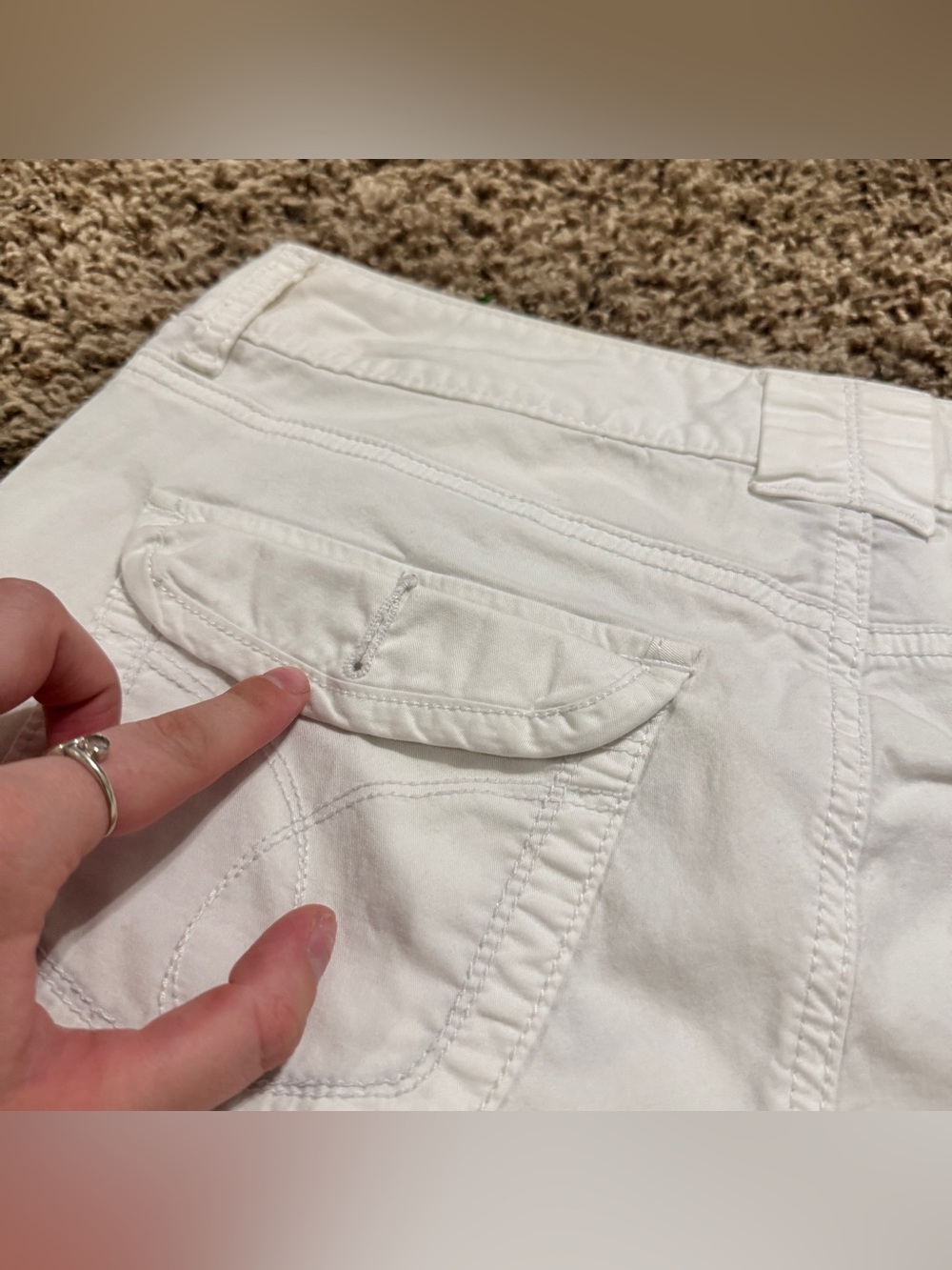 Y2K Low Rise White Calvin Klein Shorts - Picture 5 of 6